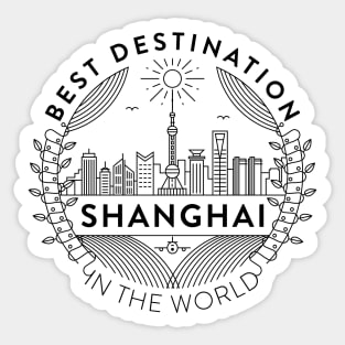 Shanghai Minimal Badge Design Sticker